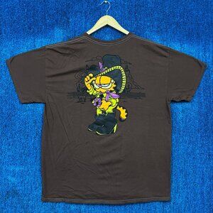 Garfield Cowboy Graphic Cartoon T-Shirt Size Extra Large